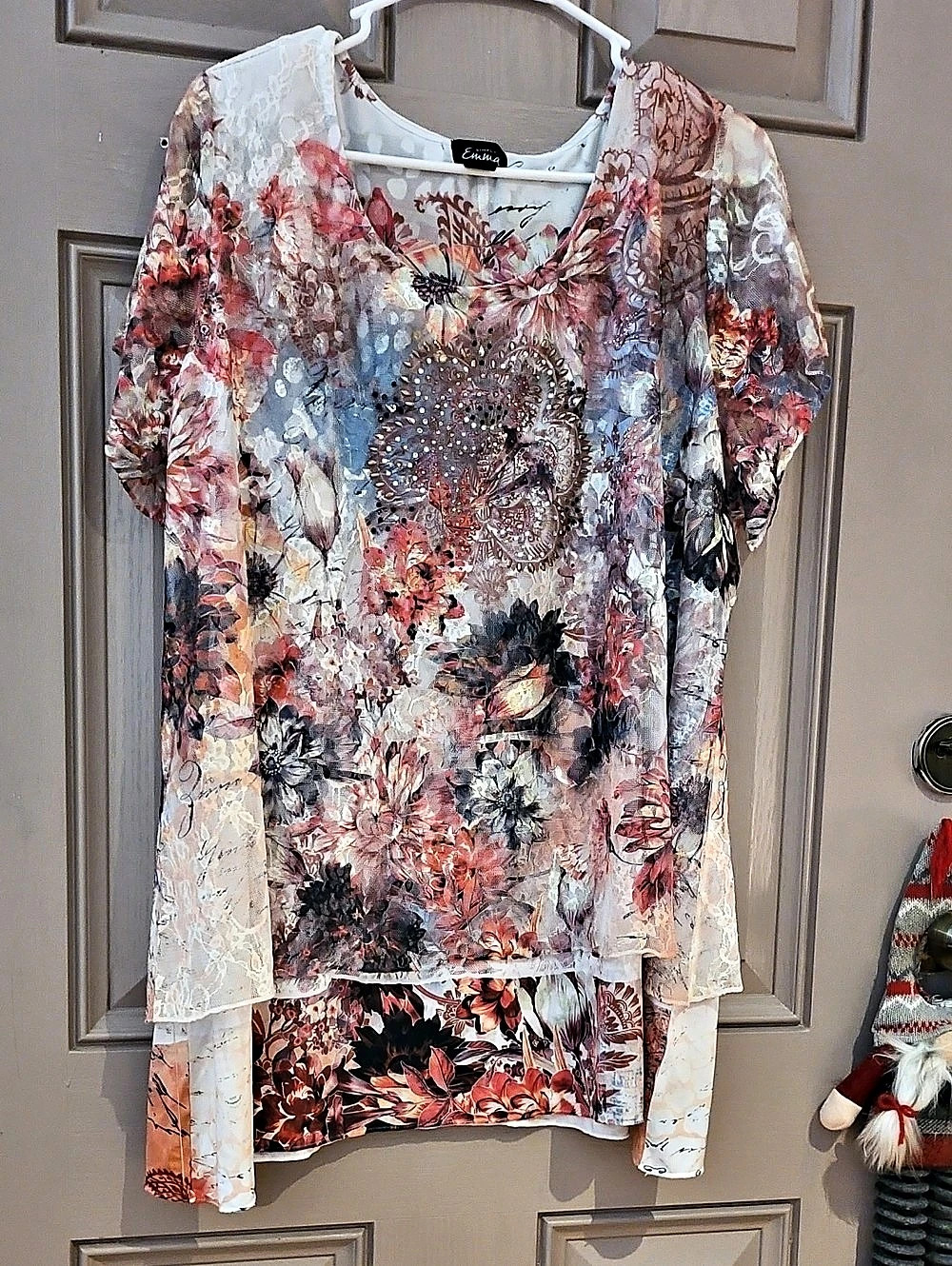 Floral Multicolor Tunic Like New